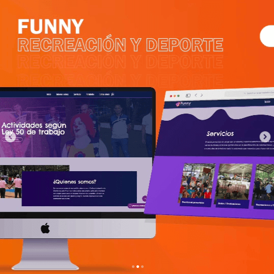 Funny Recreaciones — Sitio Web: Página web con atención personalizada para un negocio de eventos y recreación.